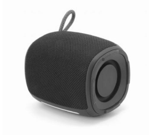 Portable Speaker|GEMBIRD|Must|Portable/Juhtmevaba|1xUSB-C|Bluetooth|SPK-BT-LED-03-BK