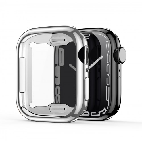 Ümbris Dux Ducis Samo Apple Watch 7 45mm hõbedane (LCD kaitseklaasiga)
