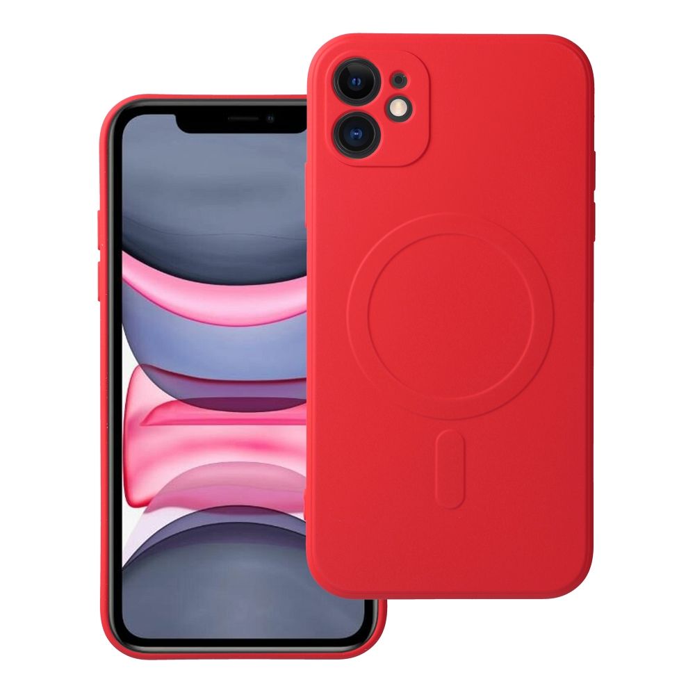 SILICONE MAG ÜMBRIS compatible with MagSafe jaoks IPHONE 11 punane