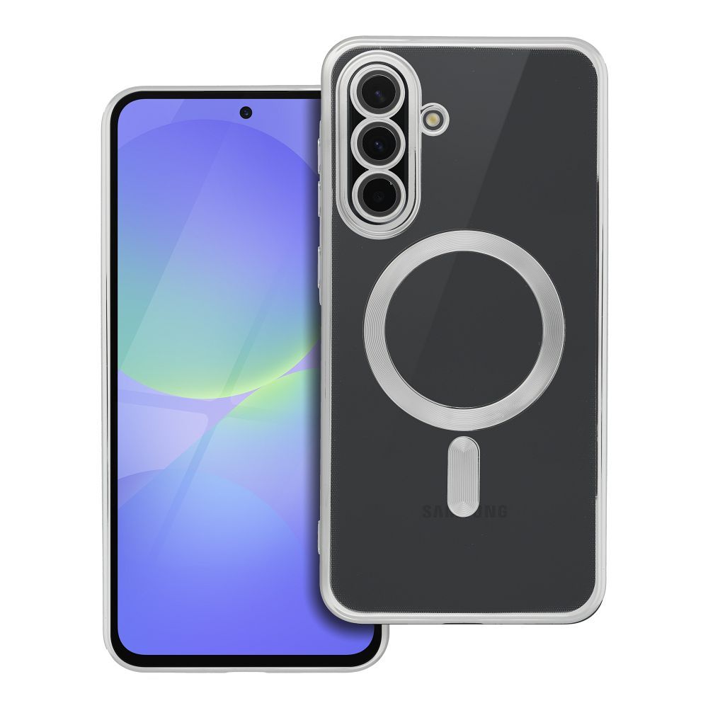 ELECTRO MAG COVER case compatible with MagSafe jaoks SAMSUNG A36 hõbedane