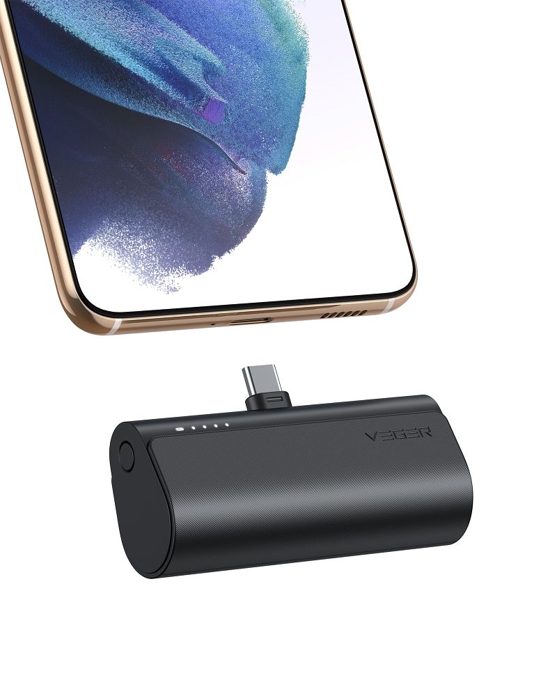 Powerbank Veger PlugOn (W0556/V0556) PD QC3.0 3A 20W 5000 mAh with a built-in connector Type C must