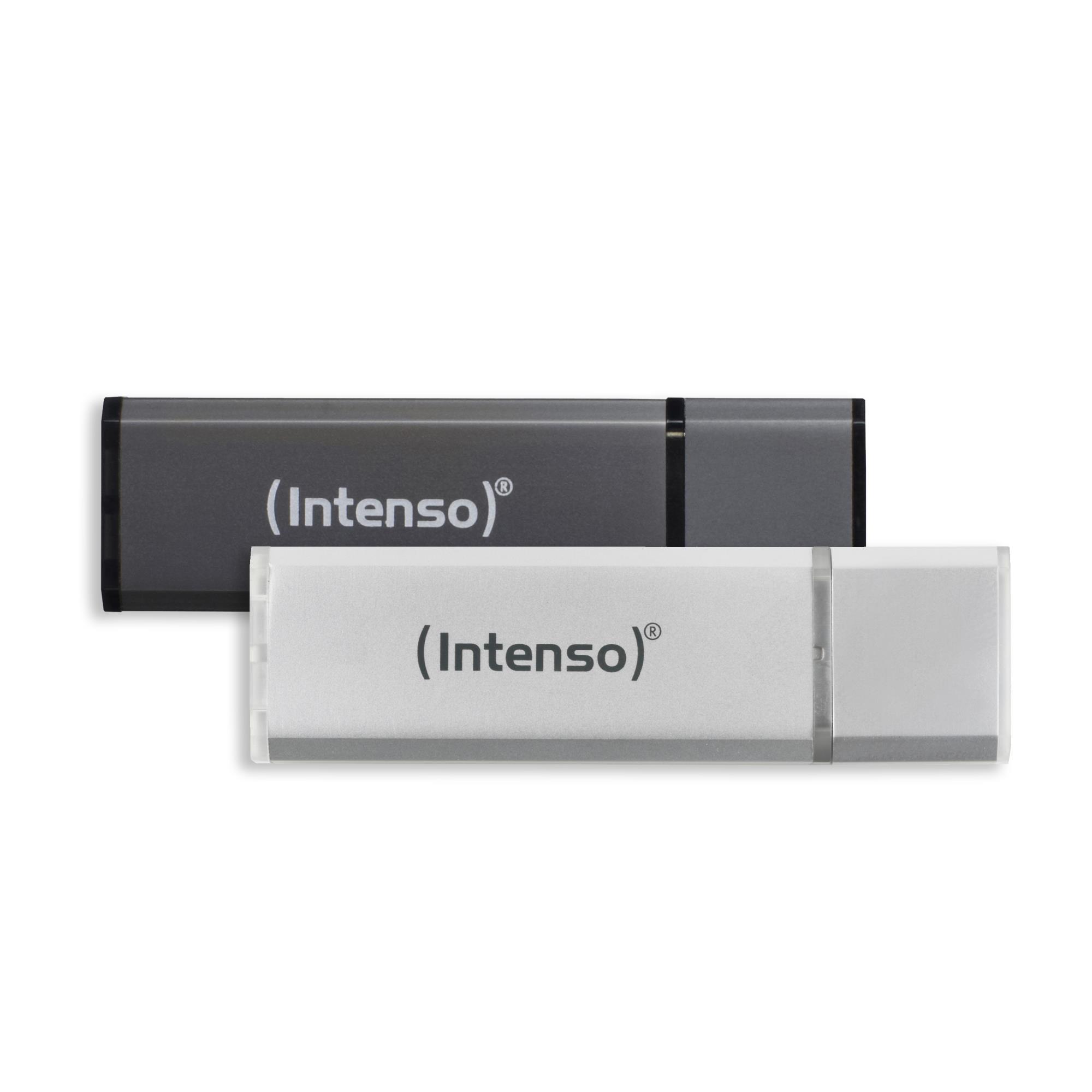 USB mälupulk USB2 32GB 2tk. hõbedane/antratsiitvärvi Intenso
