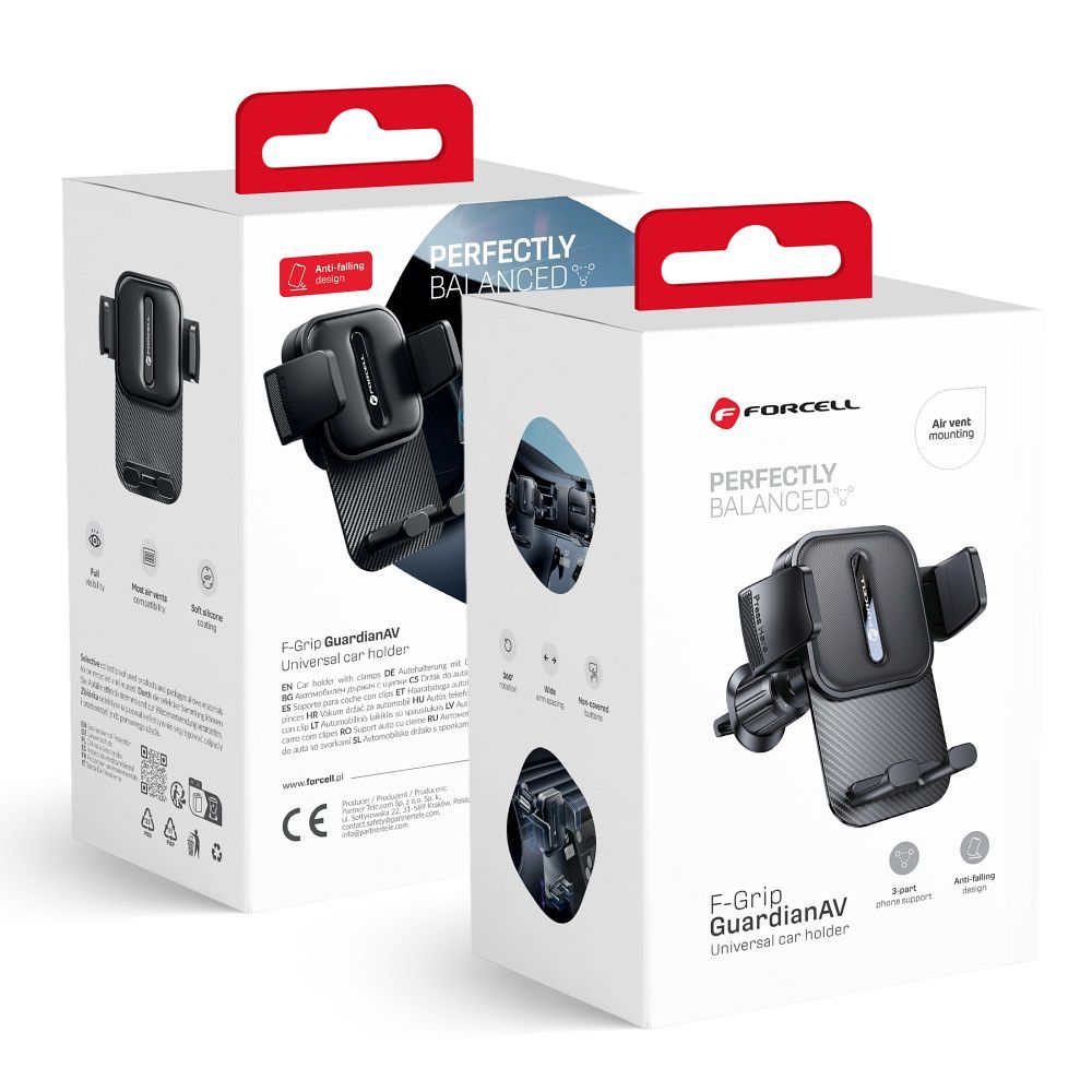 FORCELL F-GRIP GuardianAV car hoidja jaoks air vent must