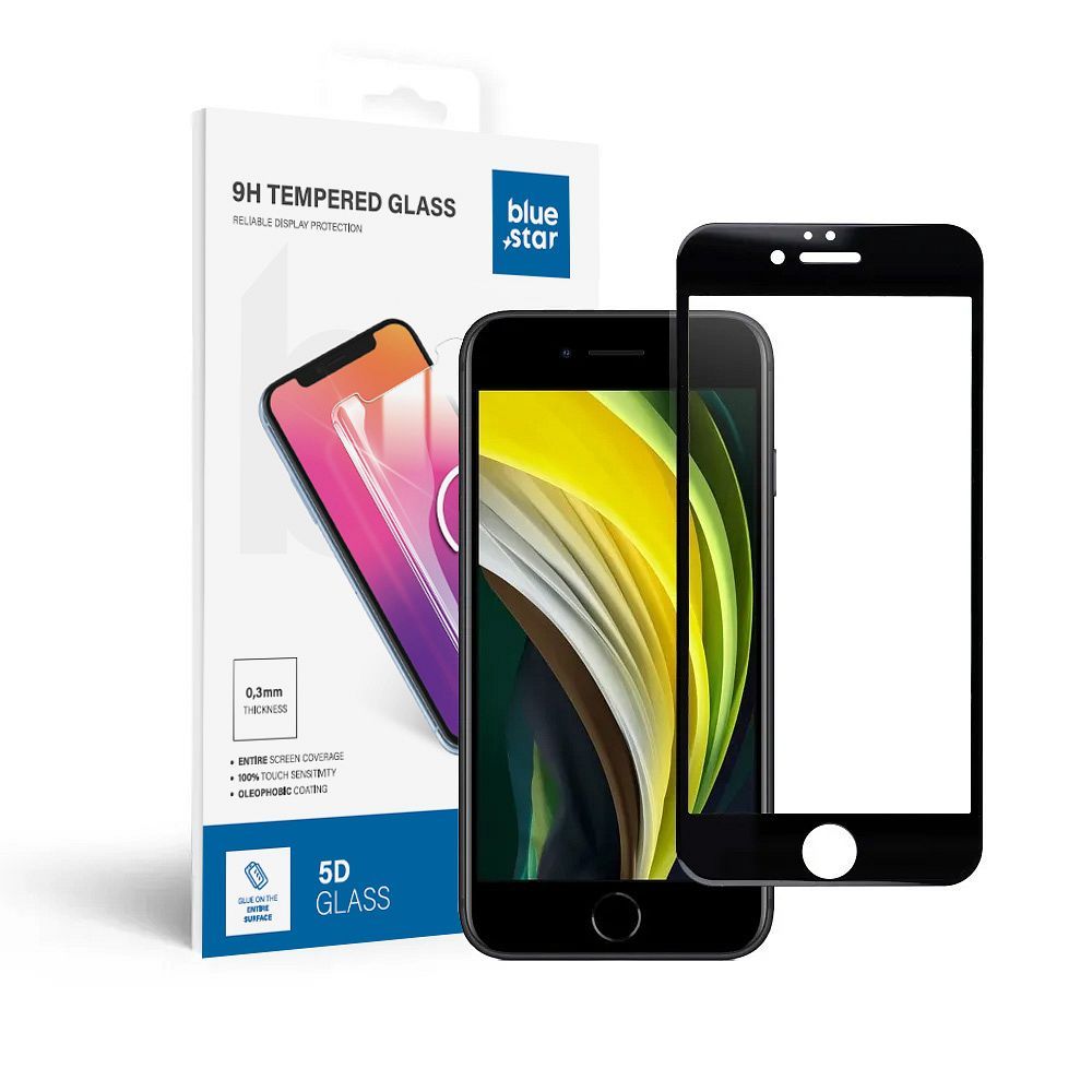 Karastatud klaas to iPhone 6 / 6S (full glue) sinine Star 5D must