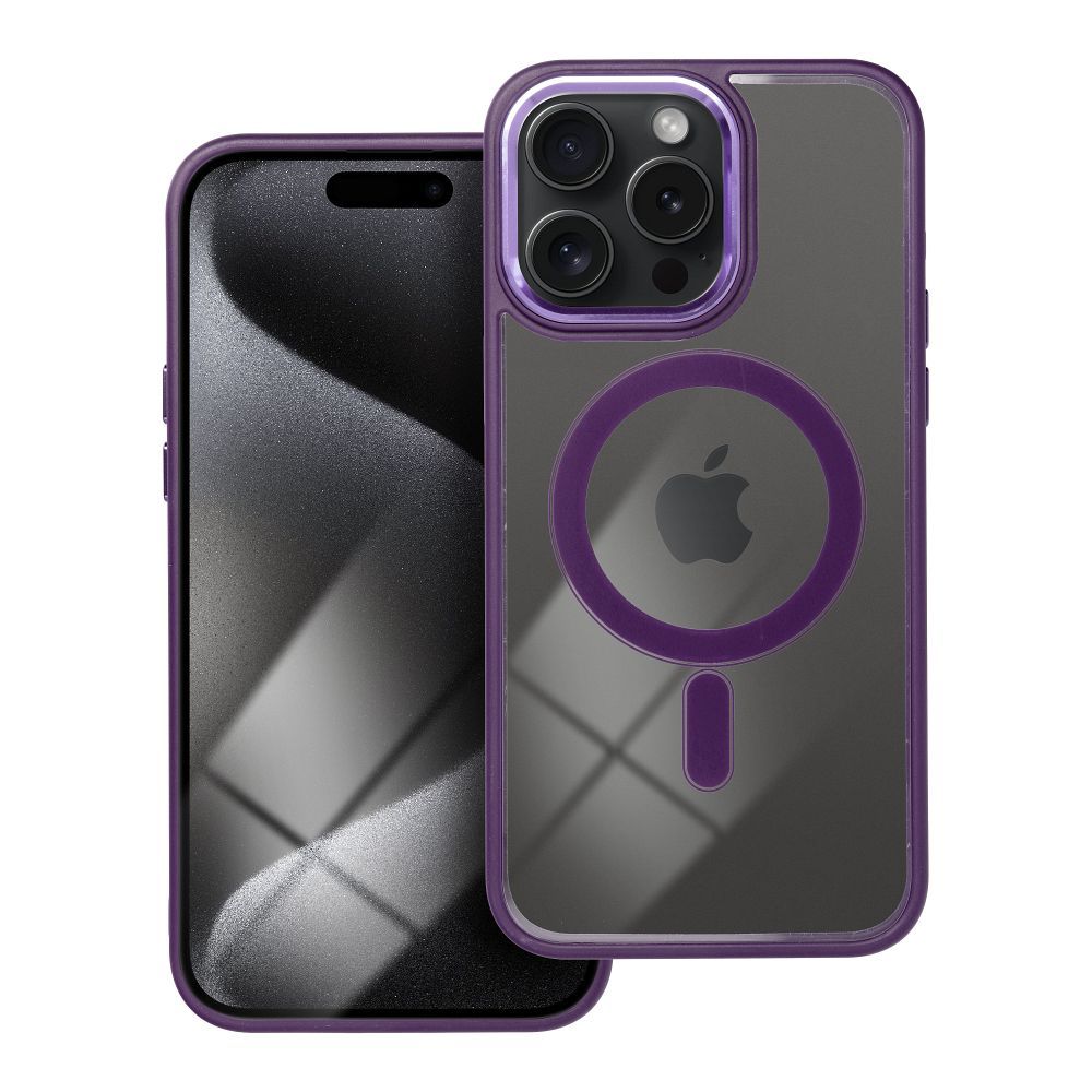 COLOR EDGE MAG COVER Ümbris compatible with MagSafe jaoks IPHONE 15 Pro Max deep lilla