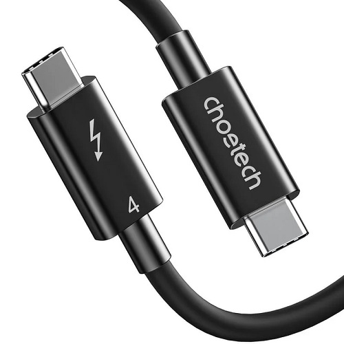 Kaabel CHOETECH Thunderbolt 4, USB-C to USB-C, 40Gbps, 100W, 20V/ 5A, 8K/ 60Hz, 0.8m