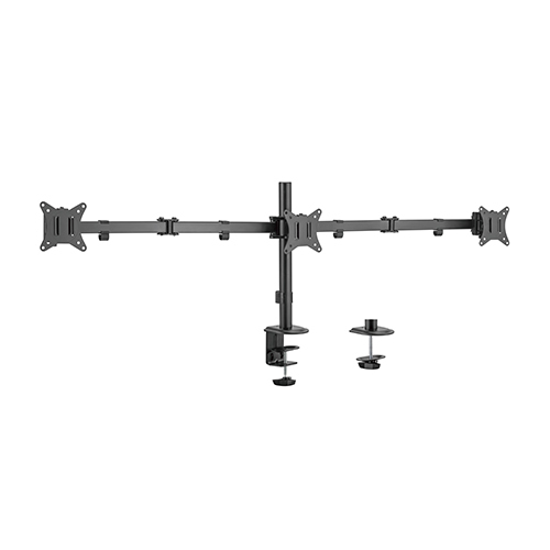 Kolme monitori 17"-27" lauakinnitus