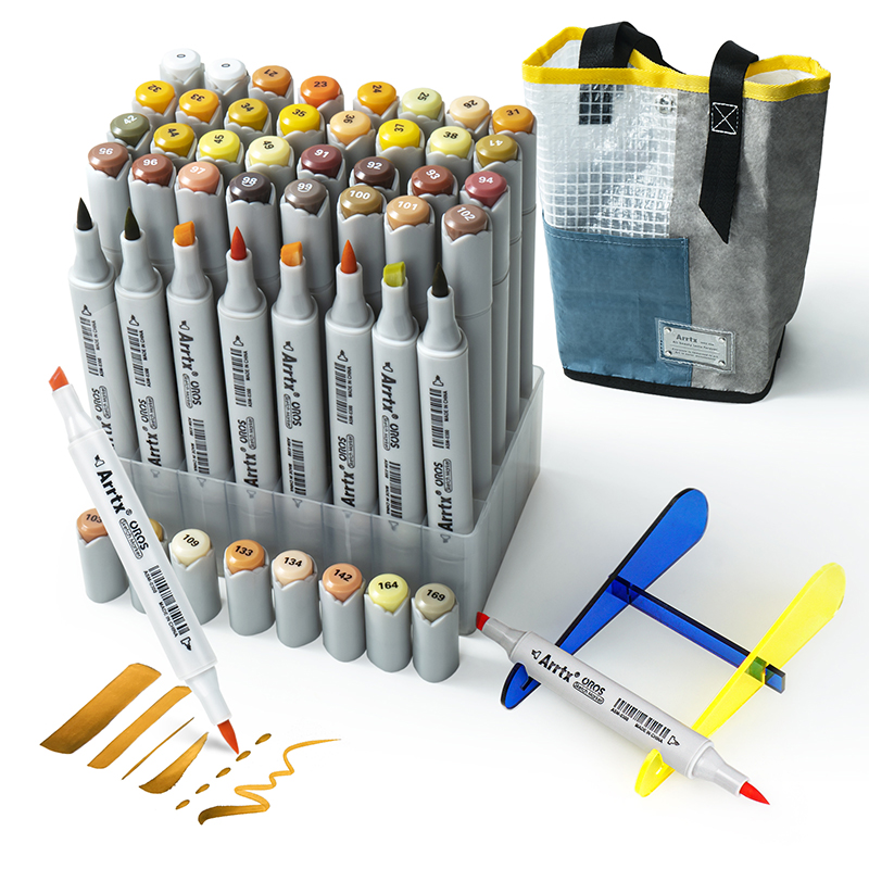 Double-sided Marker Pens ARRTX Oros, 40 Colours, kollane tone shade