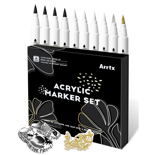 Akrüülmarkerid ARRTX, 4 värvi, 10 tk