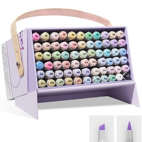 Kahepoolsed markerid ARRTX Oros, 66 värvi, pastelltoonid