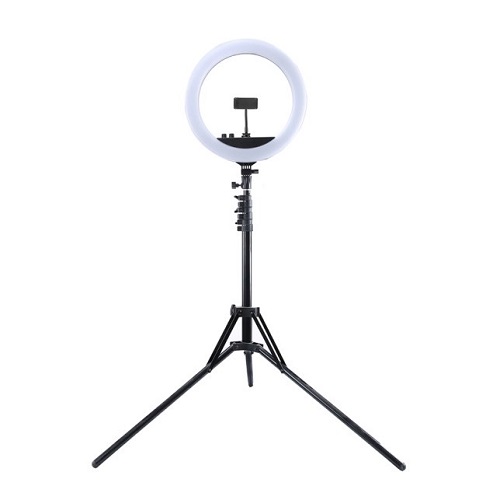 LED Ring Lamp 34.5cm koos Tripod Alus up to 1.85m, Mirror, Phone Clamp, USB