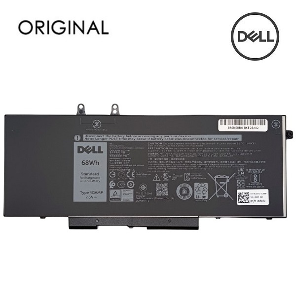 Notebook Aku DELL 4GVMP, 8500mAh, Original