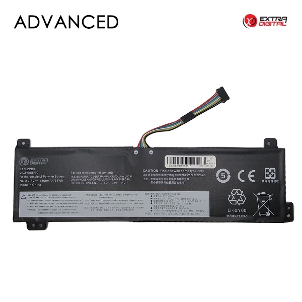 Sülearvuti aku LENOVO L17L2PB3, 4500mAh, Extra Digital Advanced