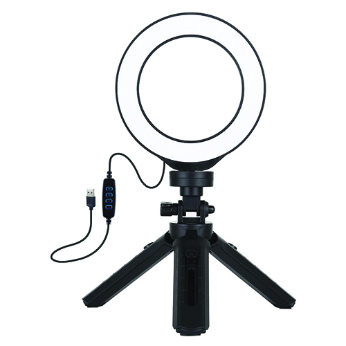 LED Ring Lamp 12cm Koos Pocket Tripod Mount Up to 14.5cm, USB
