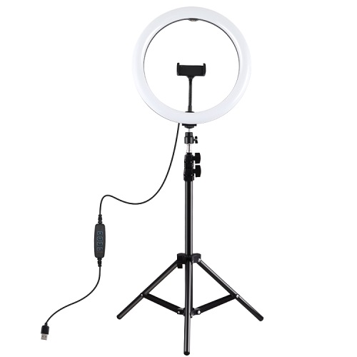 LED Ring Lamp 30 cm Koos Desktop Tripod Mount Up To 1.1m, Phone Clamp, USB