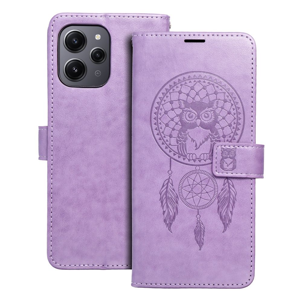 MEZZO Book ümbris jaoks XIAOMI Redmi 12 4G / 12 5G dreamcatcher lilla