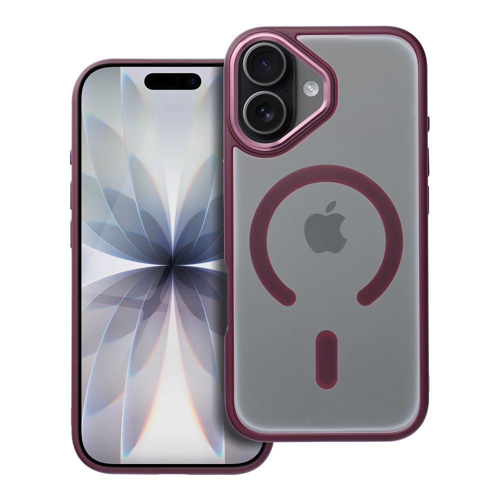MATTE MAG COVER Ümbris compatible with MagSafe jaoks IPHONE 17 plum punane