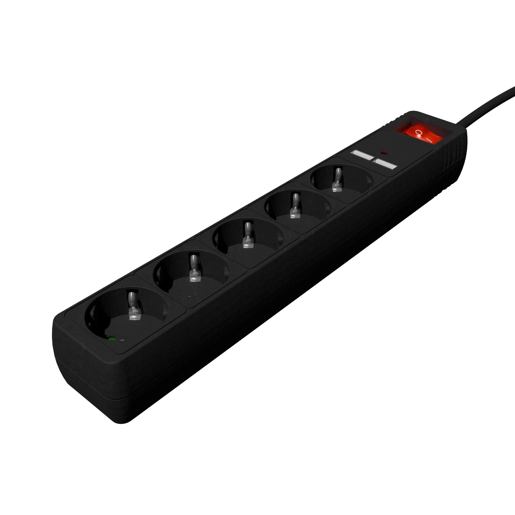 Toitepikendus 1.5M/5 pesa SPG5-U2-5-02 GEMBIRD