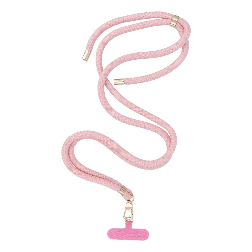 SWING (8mm) Phone lanyard, Phone pendant with adjustable length / cord length 165cm (max 82.5cm in the loop) / on the shoulder or neck - lite roosa