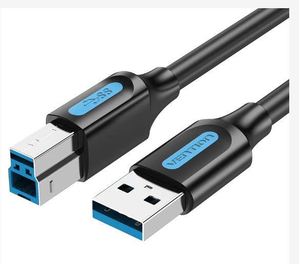 USB 3.0 A to B print kaabel Vention COOBI 2A 3m must PVC