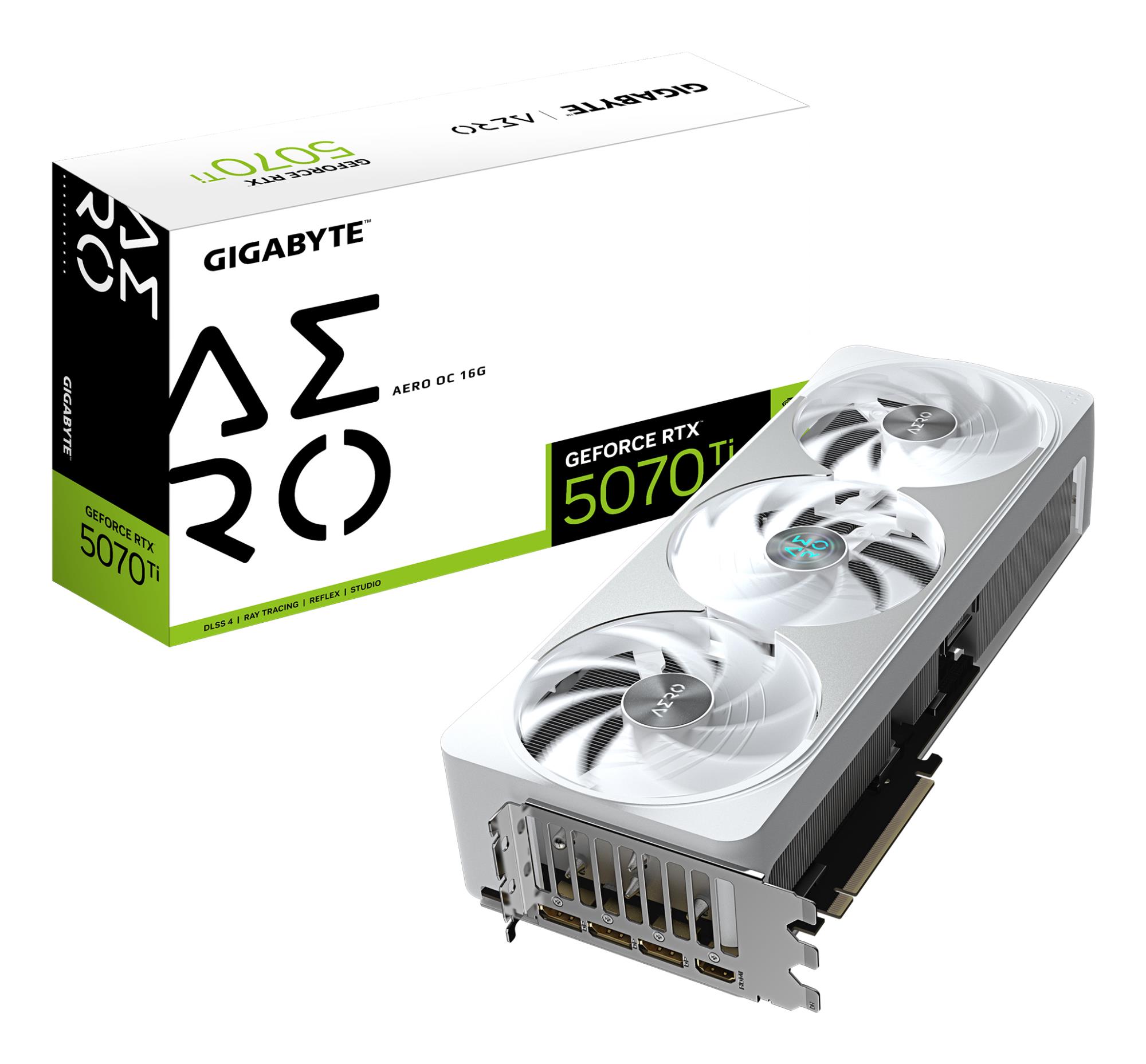 Gigabyte RTX 5070 Ti Aero OC videokaart 16GB GDDR7 256bit PCIe 5.0 1xHDMI 3xDP