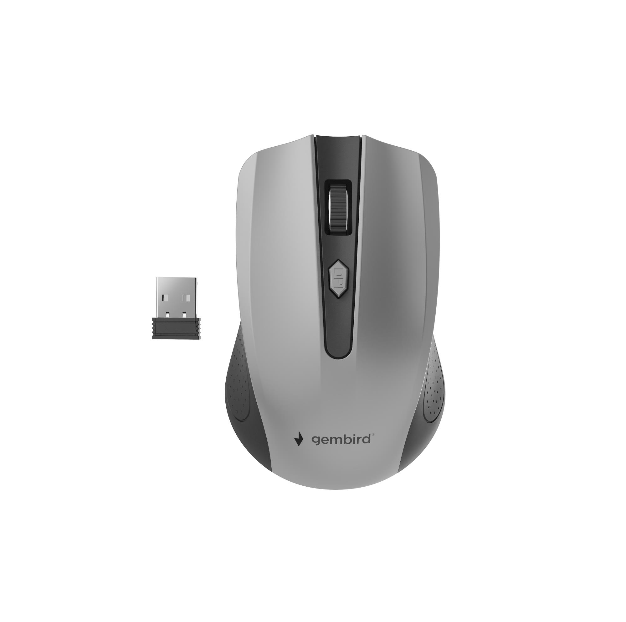 Gembird USB juhtmevaba optiline hiir must/hall MUSW-4B-04-BG