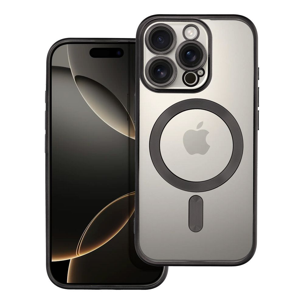Чехол для iPhone 16 PRO Electro Mag Cover совместимый с MagSafe чёрный
