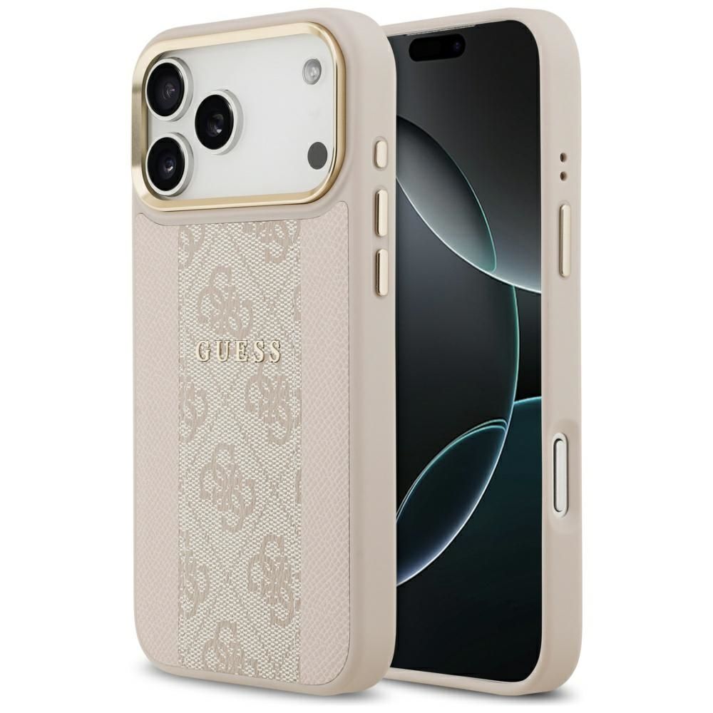 GUESS ümbris jaoks IPHONE 17 Pro Max compatible with MagSafe GUHMP17XPG4SEMCP (PU W/ 4G Stripe) roosa