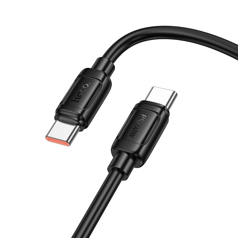 Кабель USB C to USB C Hoco PD 5A 240W 1 m X115 черный