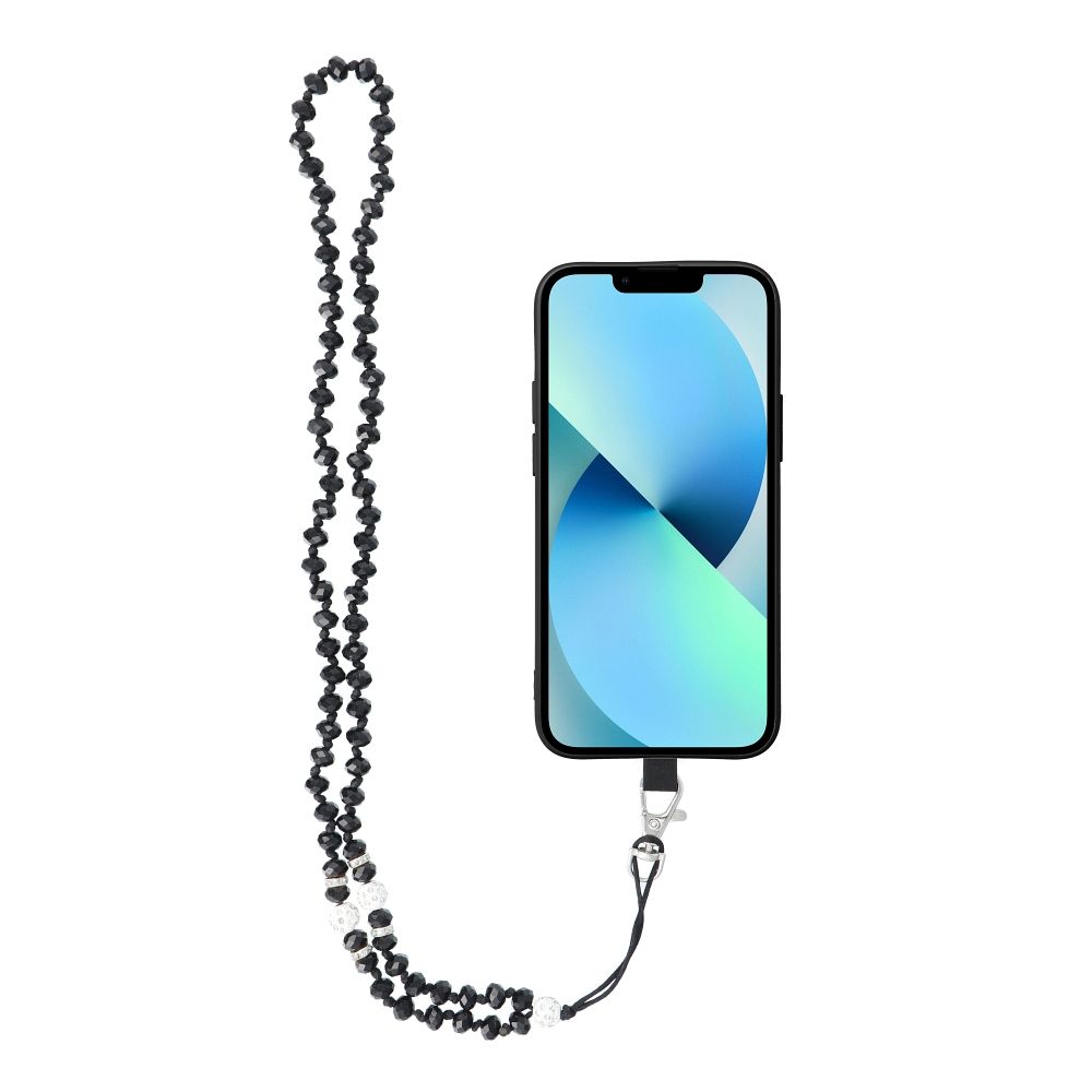 CRYSTAL DIAMOND Phone lanyard, Phone pendant / cord length 74cm (37cm in the loop) / on neck - must