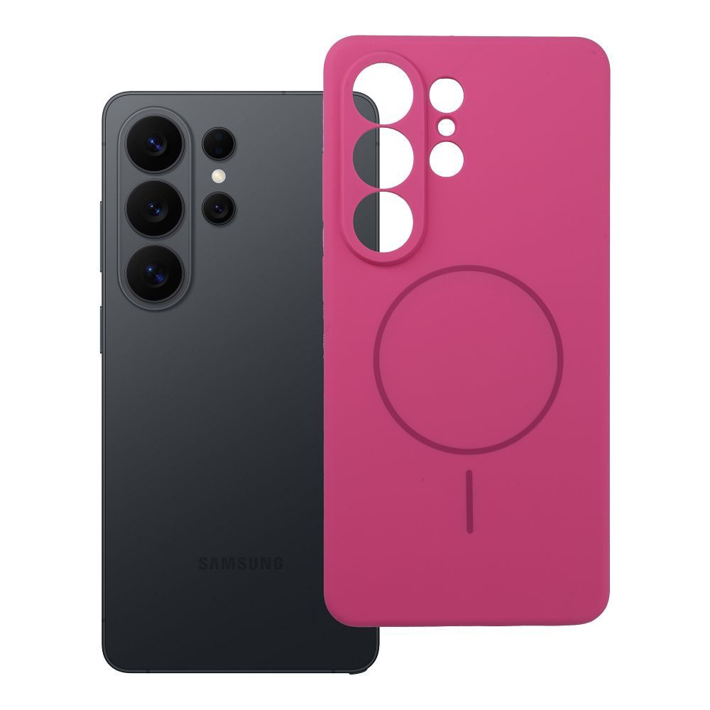 Ümbris SILICONE 2mm jaoks SAMSUNG S26 Ultra compatible with MagSafe roosa