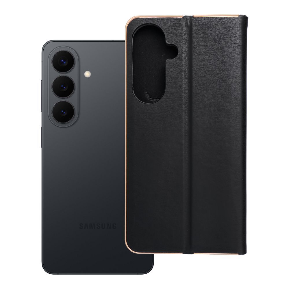 Флип-чехол для Samsung S26 Plus Luna Book Gold чёрный