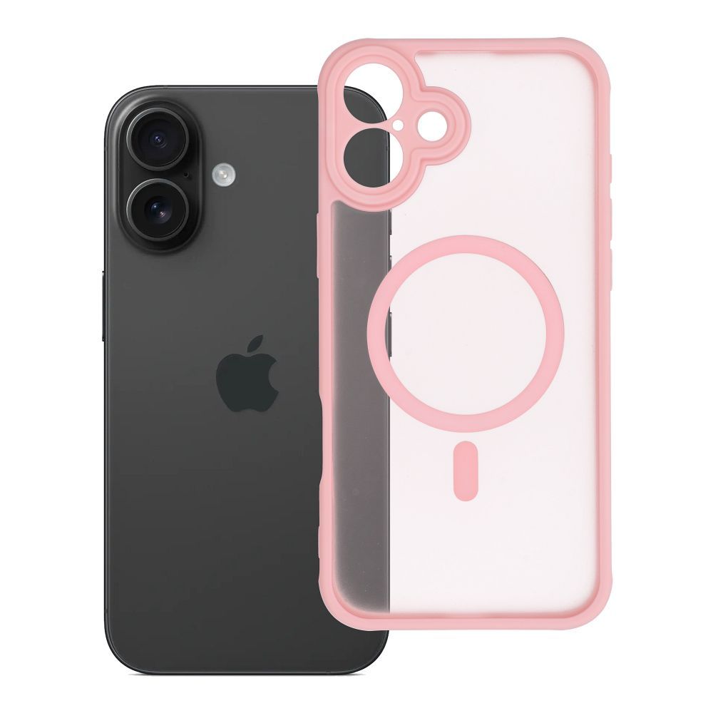 FULL MATTE MAG COVER Ümbris compatible with MagSafe jaoks IPHONE 16 Plus jasny różowy