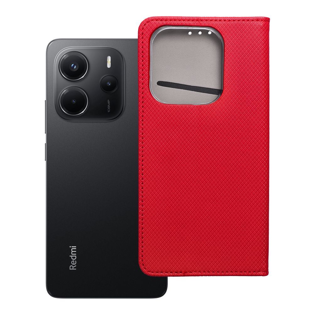 SMART Ümbris Kaaned jaoks XIAOMI Redmi Note 14 4G (GLOBAL - 163,25mm x 76,55mm x 8,16mm) punane