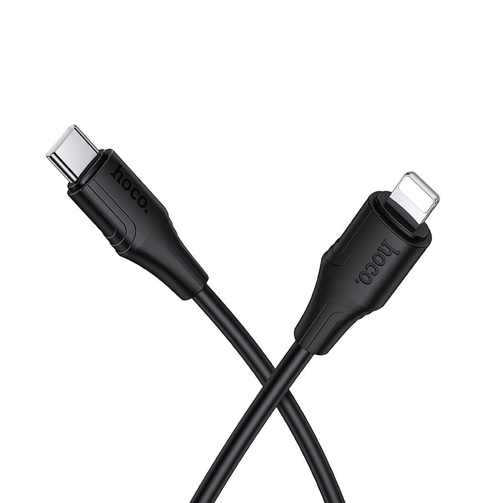 Силиконовый кабель USB C – Lightning Hoco 27W 1 m X124 черный
