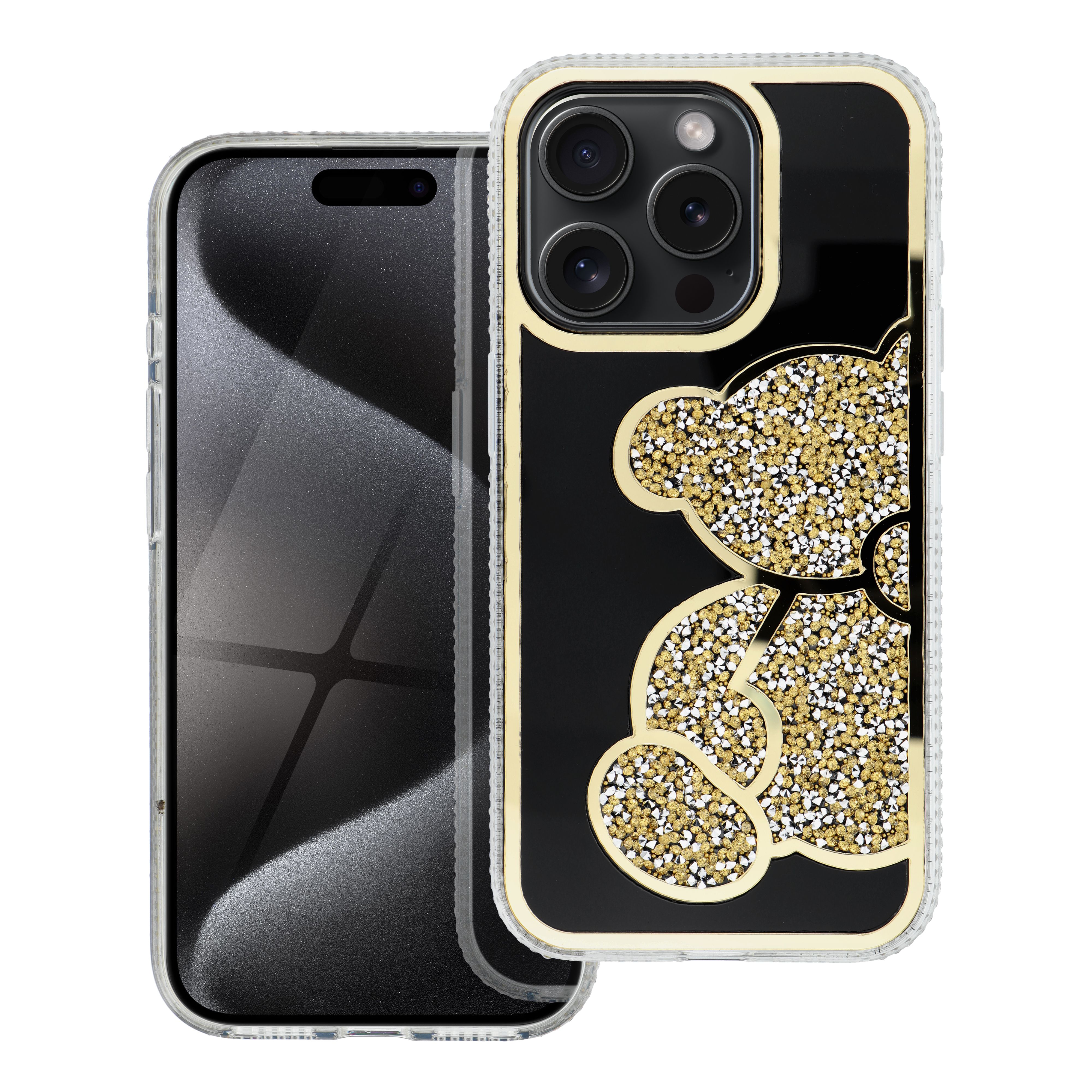 TEDDY BEAR Ümbris jaoks IPHONE 13 kuldne