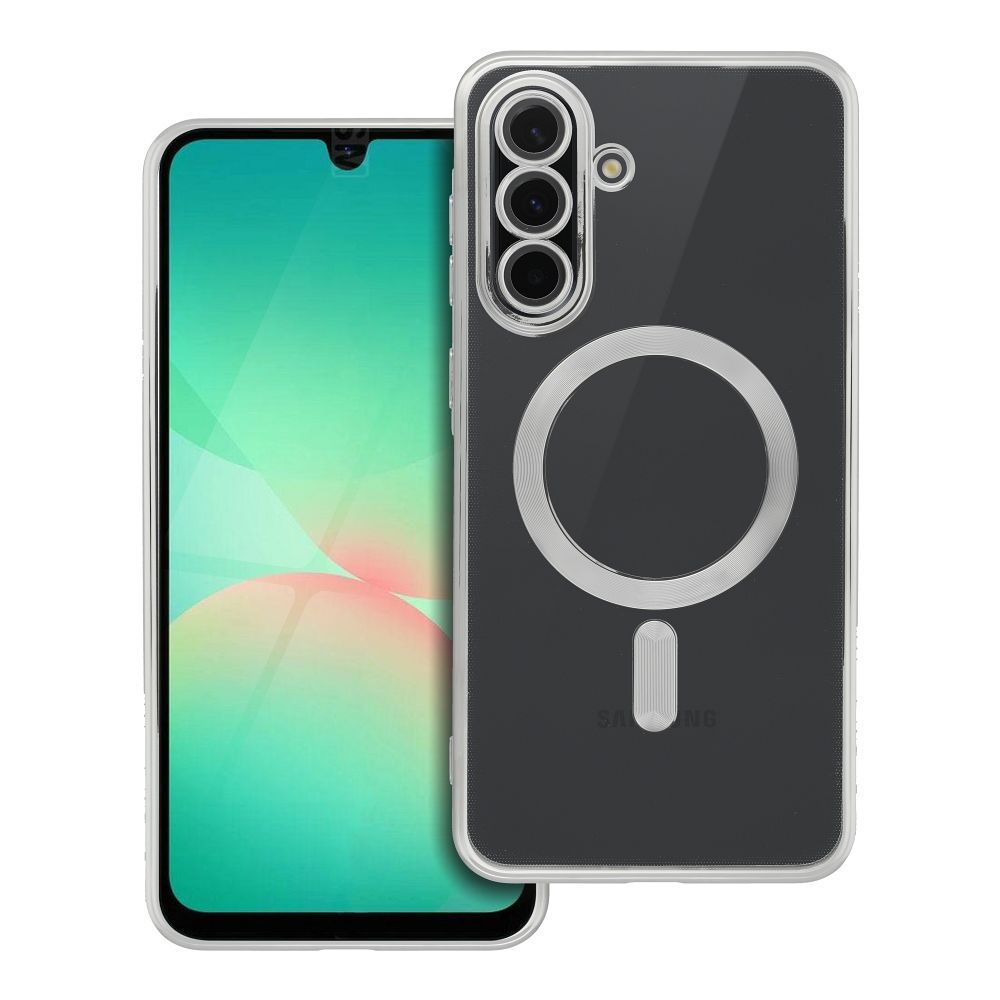 ELECTRO MAG COVER case compatible with MagSafe jaoks SAMSUNG A56 hõbedane