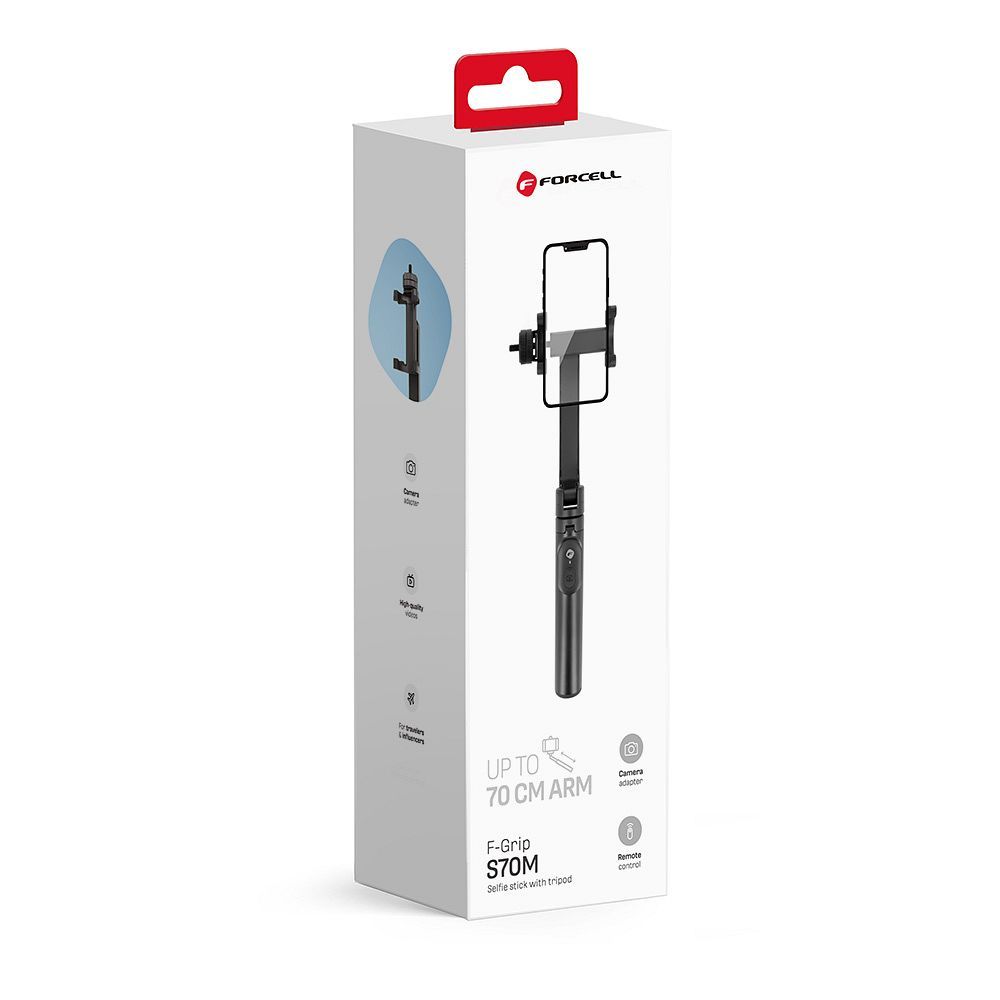 FORCELL F-GRIP S70M selfie stick with Juhtmevaba remote control tripod must