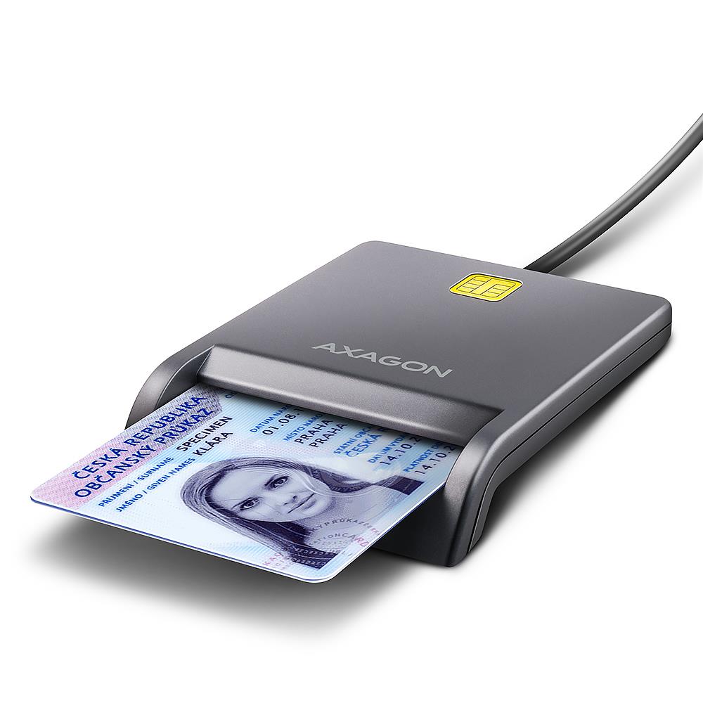 Axagon lame SmartCard/ID kaardilugeja USB2.0 1.3m CRE-SM3T