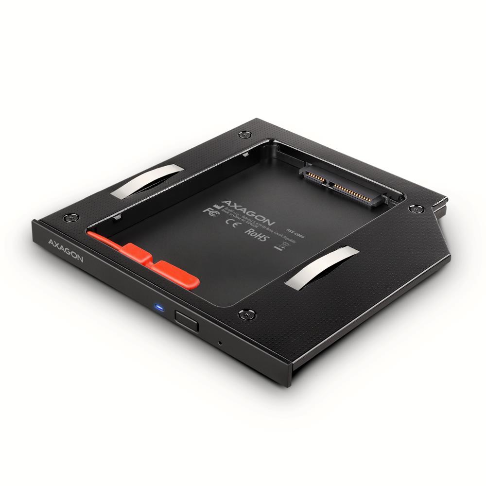 Axagon SSD/HDD sahtel 2.5" DVD pesale RSS-CD09