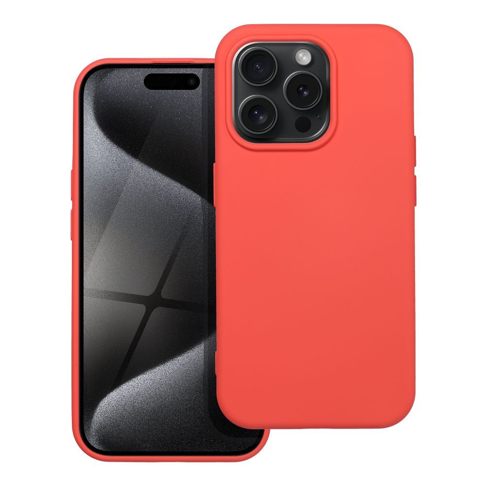 SILICONE case jaoks IPHONE 15 Pro peach