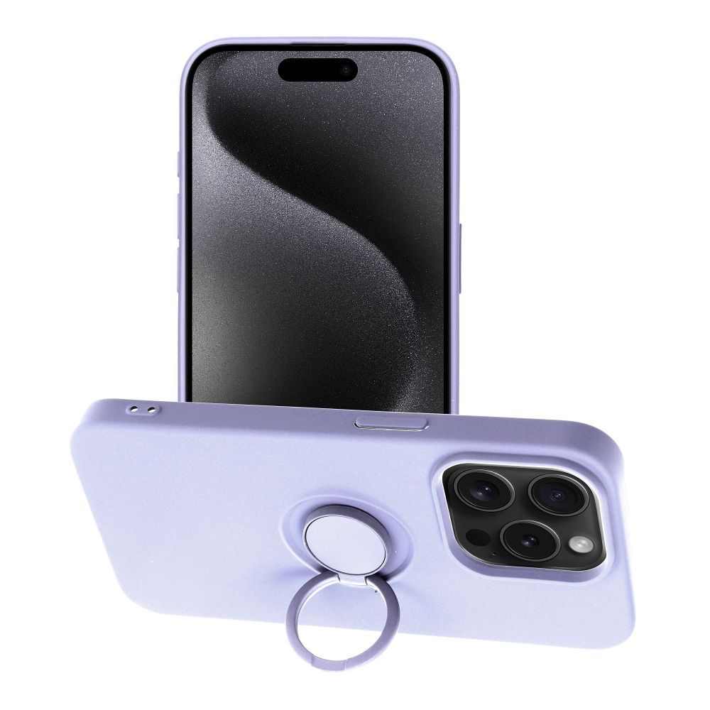 SILICONE RING ümbris jaoks IPHONE 15 Pro lilla
