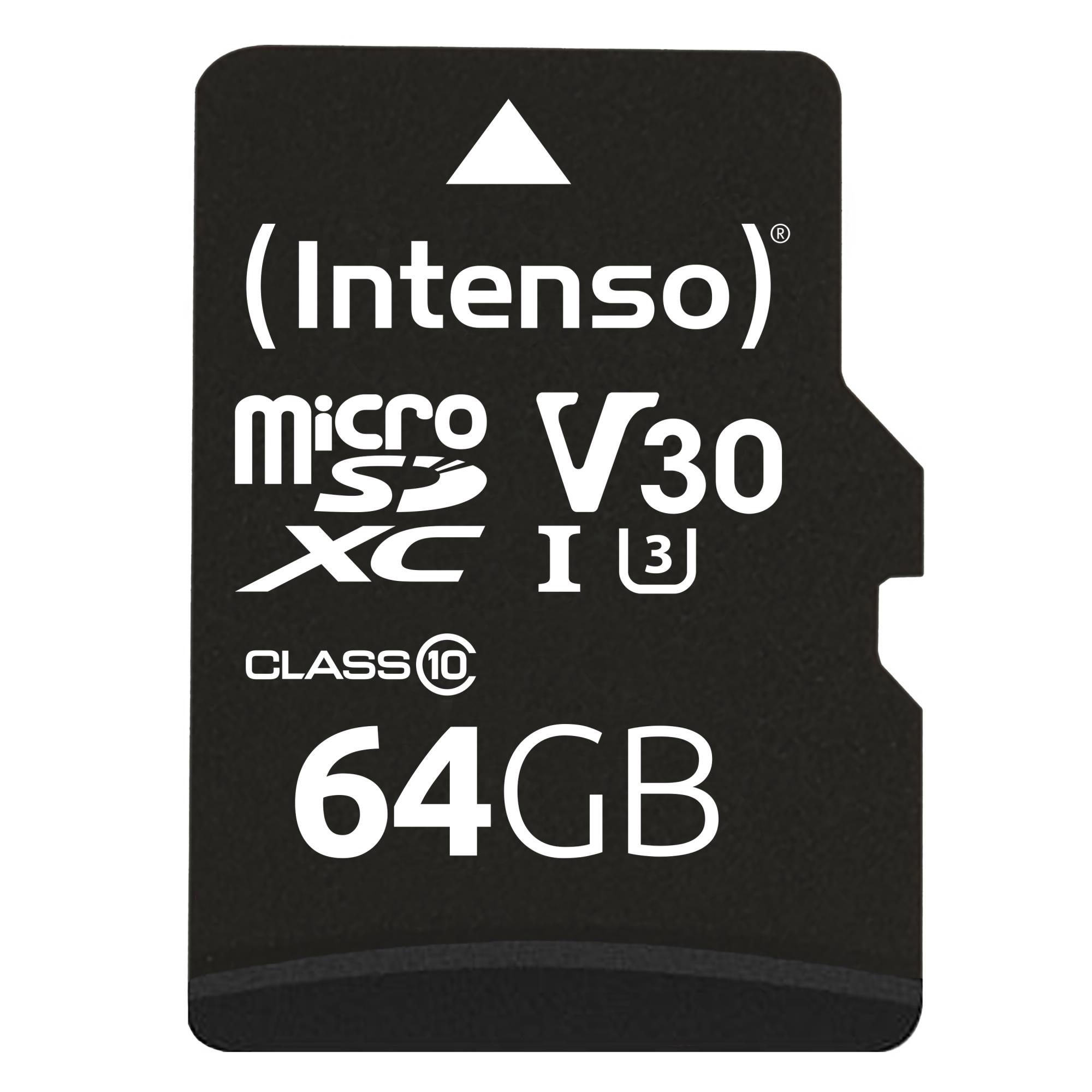 Memory Micro SDXC 64GB C10/w/adapter 3433490 INTENSO