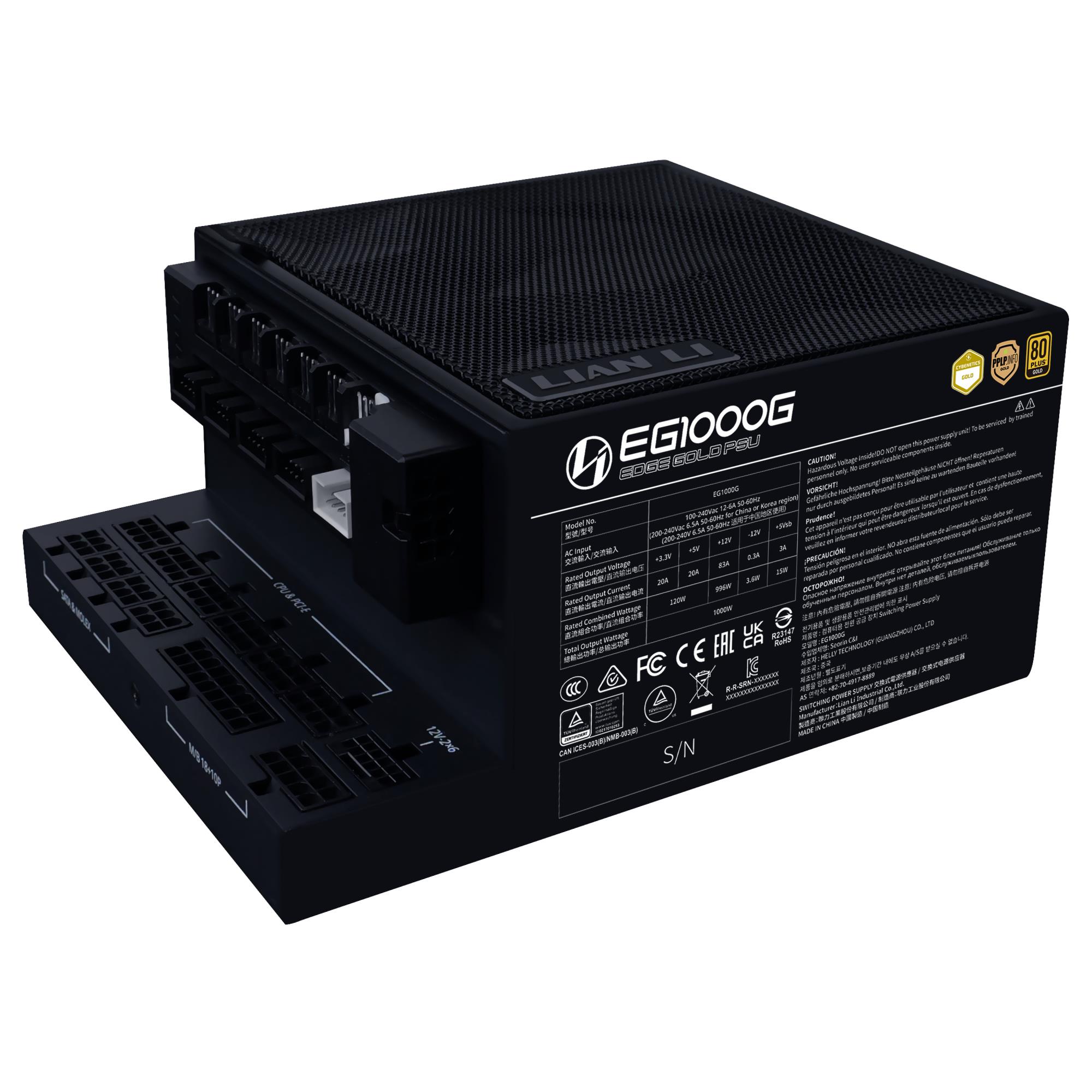 Lian Li Edge Gold 1000W toiteplokk 80+ Gold must