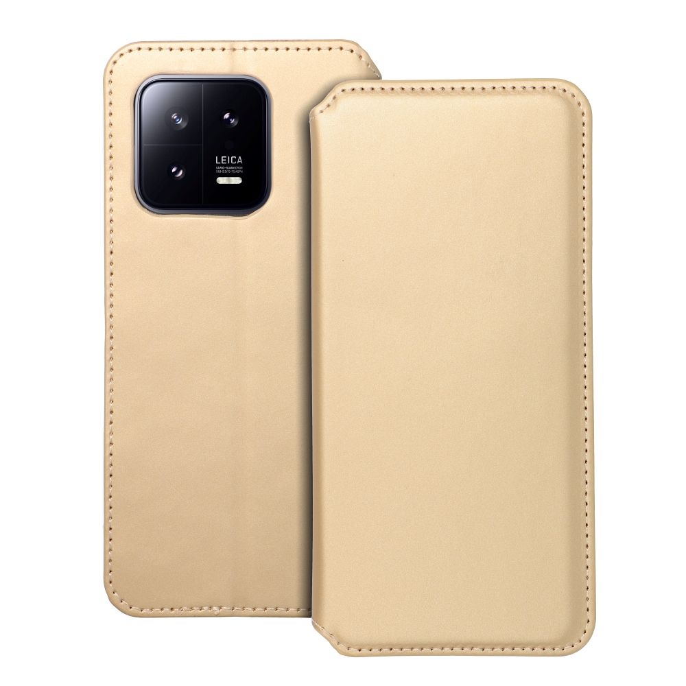 DUAL POCKET Book ümbris jaoks XIAOMI 13 kuldne