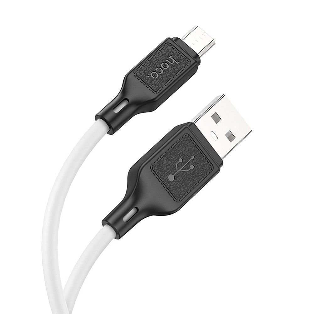 Кабель USB A - Micro USB Hoco 2,4A 1 m X90 белый
