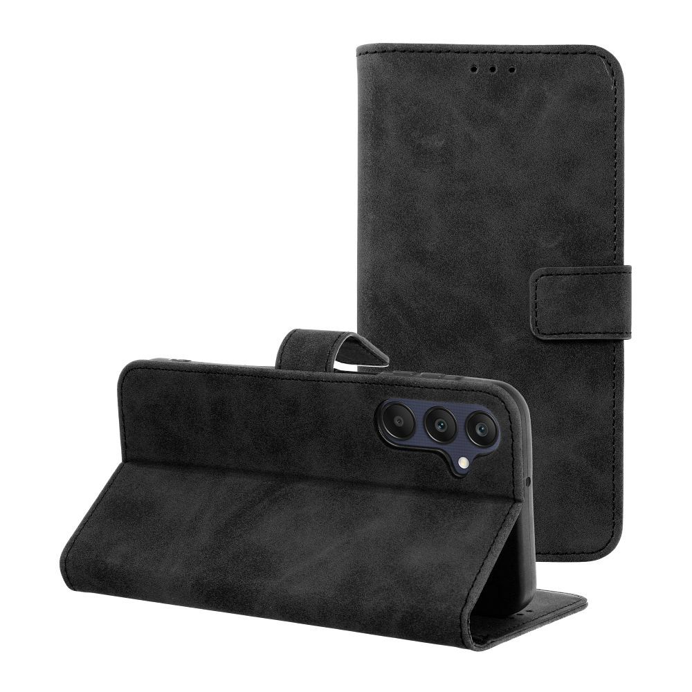 TENDER Book Ümbris jaoks SAMSUNG A25 5G must