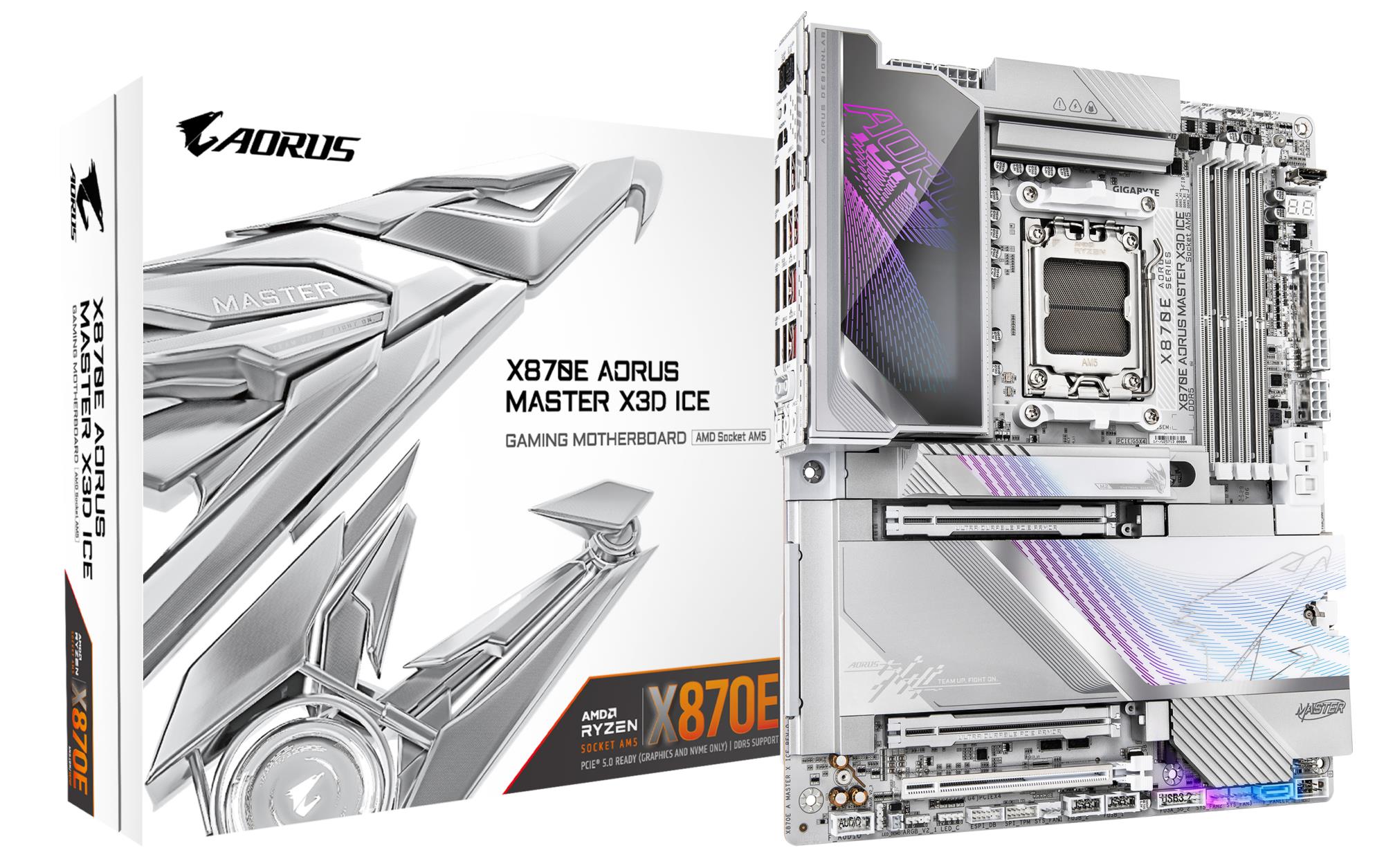 GIGABYTE X870E A MASTER X ICE AMD AM5 ATX emaplaat