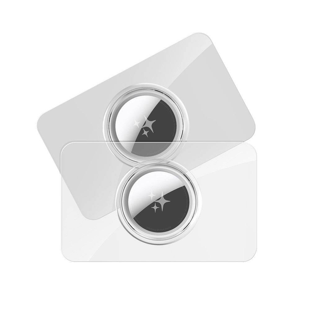 DUX DUCIS card-shaped protective case jaoks AirTag 2 pcs läbipaistev + must