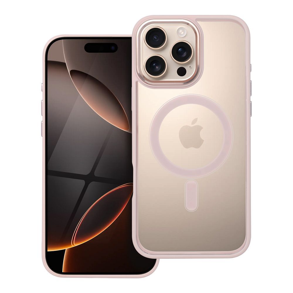 Ümbris mudelile iPhone 16 PRO MAX Color Edge Mag Cover, ühildub MagSafe'iga, roosa